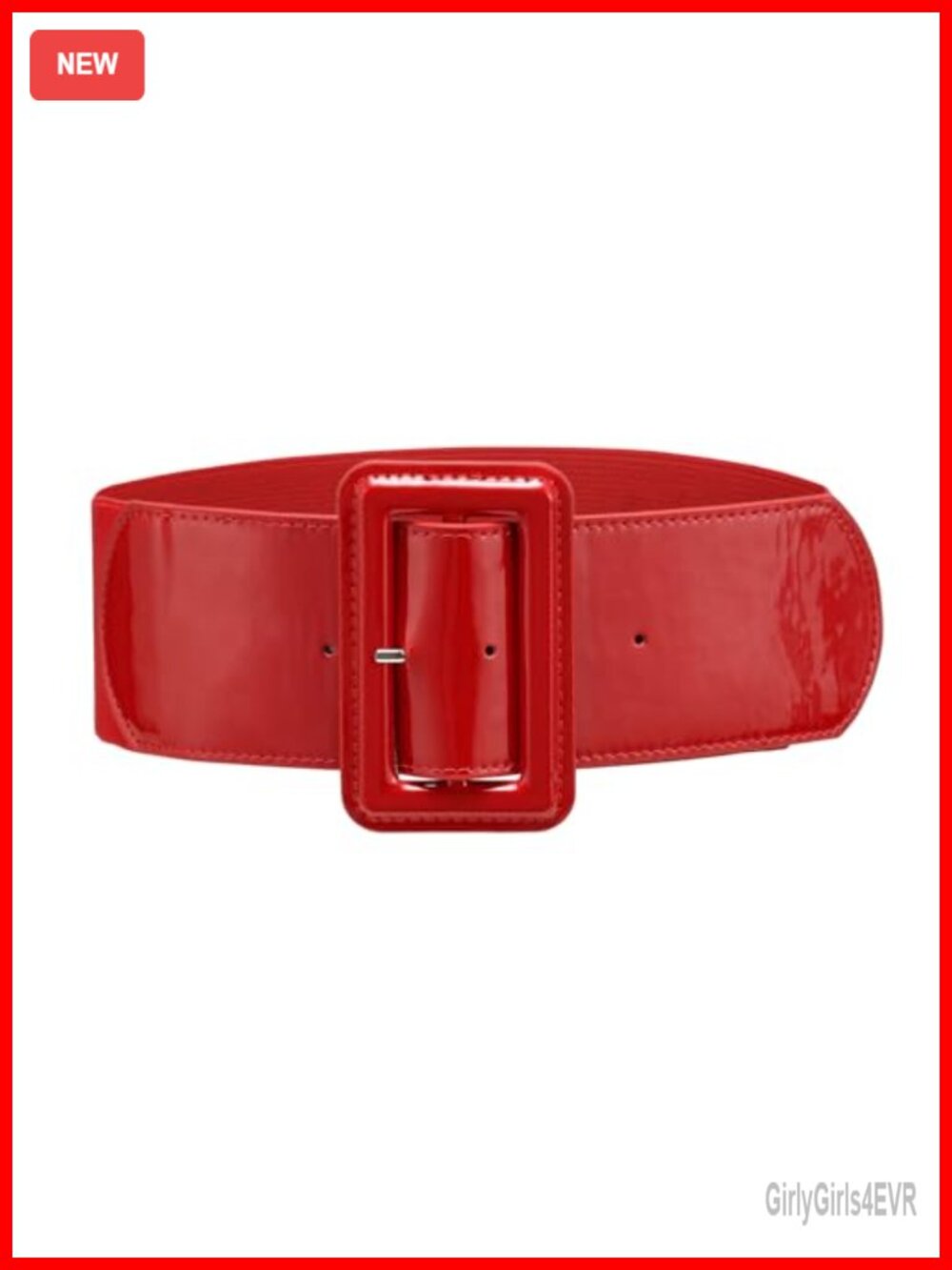 Women Wide Stretchy Elastic Cinch Waist Dress Belt PU Leather Gold Buckle